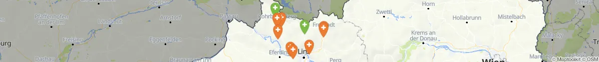 Kartenansicht für Apotheken-Notdienste in der Nähe von Vorderweißenbach (Urfahr-Umgebung, Oberösterreich)